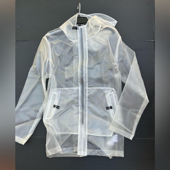 New GUESS x Places + Faces clear PVC raincoat - Picture 3 of 5